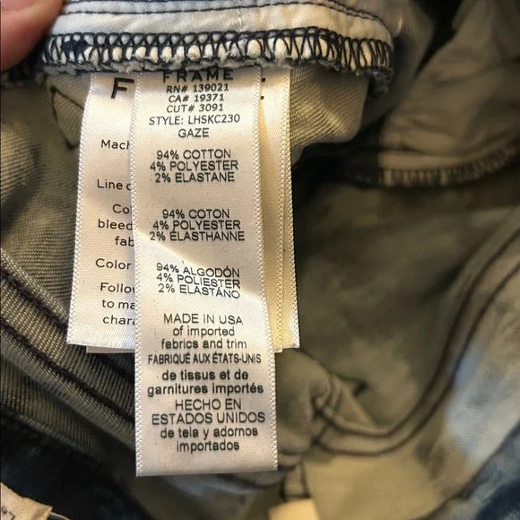 FrameTie Dye Grunge Le High Skinny Crop Jeans Women’s Size 26 - Picture 7 of 15